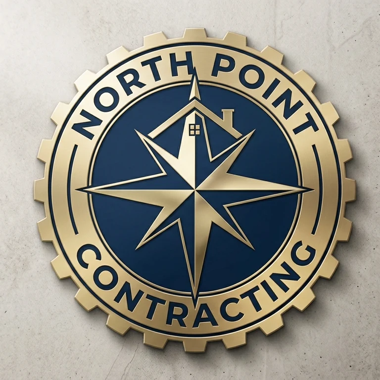 North Point Contracting compass and craftsmanship emblem